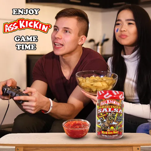 Miniatura 5 de KICKIN' - Salsa picante picante original, 13 onzas, salsa de habanero picante gourmet prémium para patatas fritas de tortilla, verduras y burritos