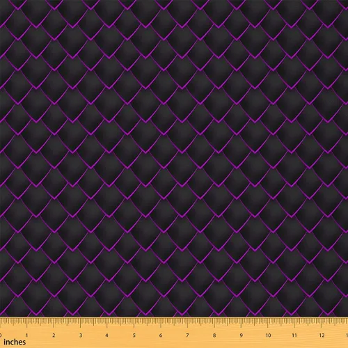 Castle Fairy Diamond Lattice Decorative Fabric Geometric Fishscale Sewing Craft for Girls Women Modern Minimalist Abstract Outdoor Fabric Home DIY