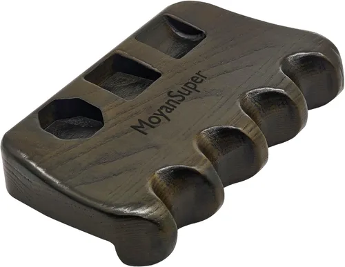 Miniatura 9 de Wood Pool Cue Holder Non-Slip Silicone Base Solid Wooden Construction Holds 2/3/4/5 Cues Weighted Metal Inside for Stability Billiard Accessory
