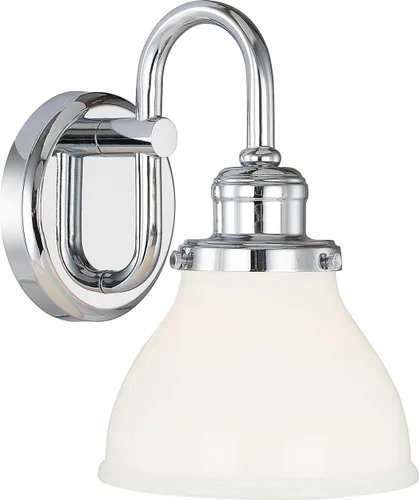 Miniatura 44 de Capital Lighting 621111PN-426 - Lámpara de pared de cristal transparente de mediados de siglo, 1 luz de 100 vatios, 10 pulgadas de alto x 6 pulgadas