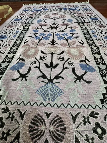 Miniatura 3 de Alfombra de oración de viaje musulmana Sajadah diseño elegante islámico viaje hajj o Ramadán, juego de bolsas de cojín portátil de oración verde