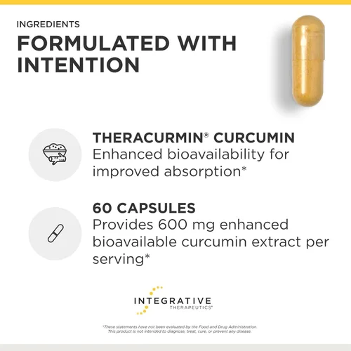 Miniatura 4 de Integrative Therapeutics Theracurmin HP - Apoyo para la salud del corazón y las articulaciones* - Soporte de recuperación muscular* - 27 veces más