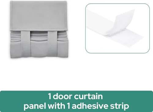 Miniatura 7 de HOMEIDEAS Cortinas opacas para puerta francesa, cortinas de luz lateral para puerta delantera, 2 paneles, persianas laterales para ventanas