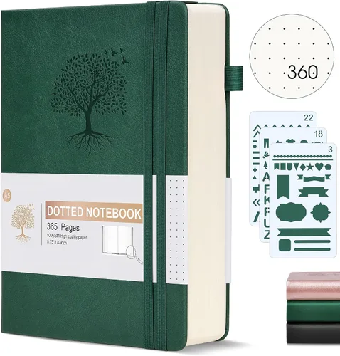 Miniatura 10 de Cuaderno Diario con Líneas - 365 Páginas A5 Cuaderno Grueso para Escribir para Hombres y Mujeres, Cuaderno con Rayas Universitarias, Diario de Cuero
