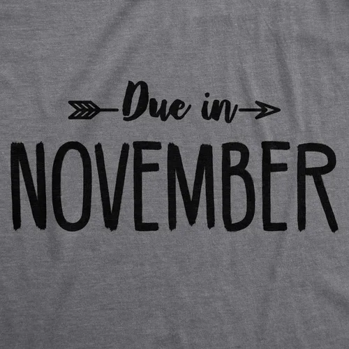 Miniatura 2 de Camiseta de maternidad con fecha de parto, elige el mes divertido embarazada esperando fecha de parto
