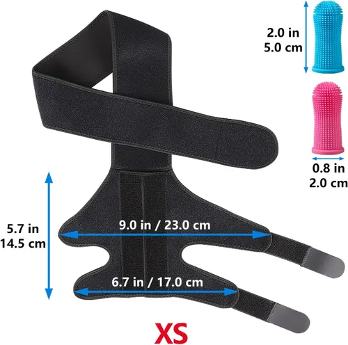 Miniatura 2 de Rodillera negra para perro para pierna trasera, soporte ajustable para piernas de perro, pierna trasera para aliviar el dolor en las articulaciones