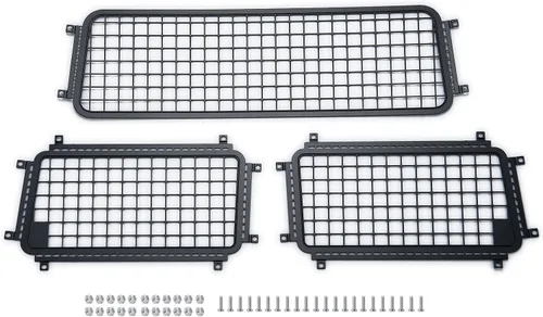 Miniatura 6 de MORLORDY Ventanas laterales de metal RC Ventanas traseras Red de malla protectora para 1/10 Escala RC Crawler Car TRX4 2021 Bronco Actualizaciones
