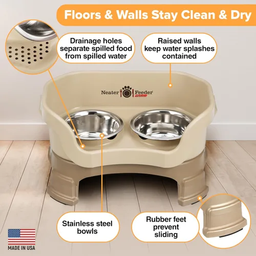 Miniatura 3 de Neater Feeder Deluxe - Tazones elevados de lujo para gatos a prueba de desorden para todas las razas, fabricados en Estados Unidos, tazones elevados