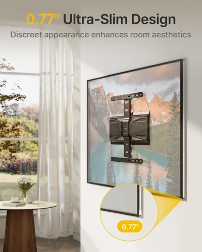 Miniatura 2 de monTEK 0.77" Soporte de pared ultradelgado para TV de 37 a 75 pulgadas, soporte de pared para TV de perfil bajo de movimiento completo con brazos