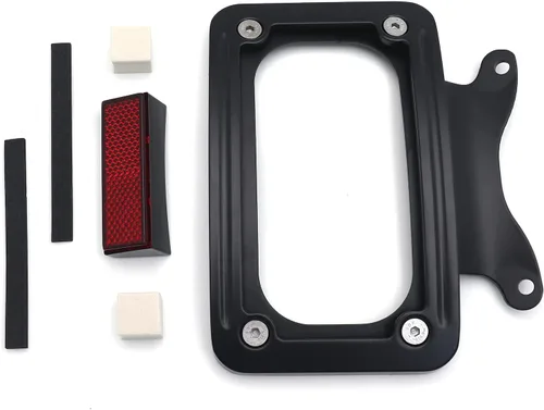 Miniatura 5 de MT389-BK Soporte Negro Curvado Inclinado para Placa de Matrícula Compatible con '10-posterior FLHX, FLHXS, FLHXSE, FLTRX, FLTRXS y '10-'12 FLHXSE