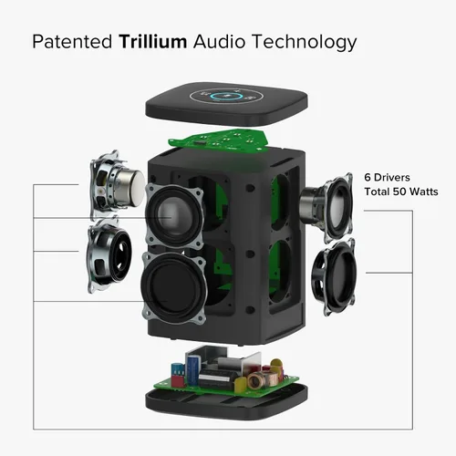 Miniatura 5 de RIVA Altavoz inteligente de alta fidelidad Bluetooth con WiFi de concierto mejorado con Alexa integrado, 6 controladores, 50W, sistema de música