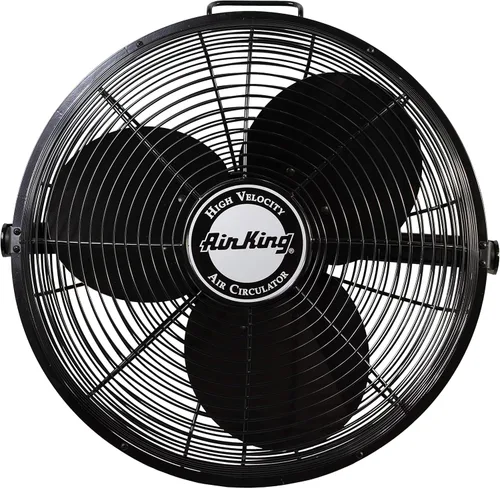 Miniatura 3 de Air King 9318 Ventilador de montaje múltiple de alta velocidad de grado industrial, 18 pulgadas, negro y ventilador de montaje en pared de grado