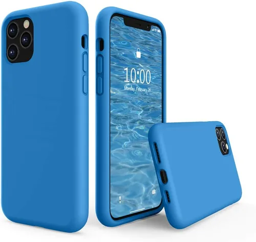 Miniatura 11 de SURPHY Funda compatible con iPhone 11 Pro de 5.8 pulgadas, funda gruesa de silicona líquida (con forro de microfibra) para 11 Pro 2019, color rojo