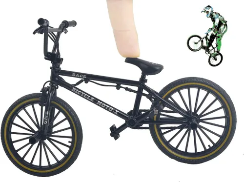 Miniatura 4 de Ailejia Bicicleta de dedo de metal mini, juego de bicicletas BMX de deportes extremos, juguetes para niños y adultos, colección de modelos