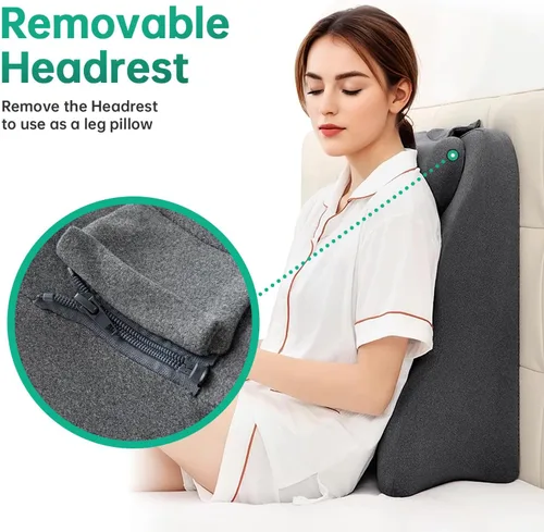 Miniatura 6 de MOONYOOY Almohada ergonómica de apoyo de espuma viscoelástica y cojín de elevación de piernas, soporte de espalda de espuma viscoelástica