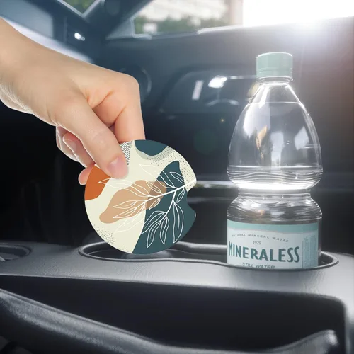 Miniatura 7 de Nipichsha Posavasos para automóvil, posavasos para portavasos de automóvil, paquete de 2 unidades, 2.75 pulgadas, tapete de goma antideslizante