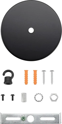 Miniatura 2 de Aspen Creative 21510-21, Kit de candelabro contemporáneo y toldo de lámpara con gancho para cuello, blanco mate, 4-3/4 pulgadas de diámetro