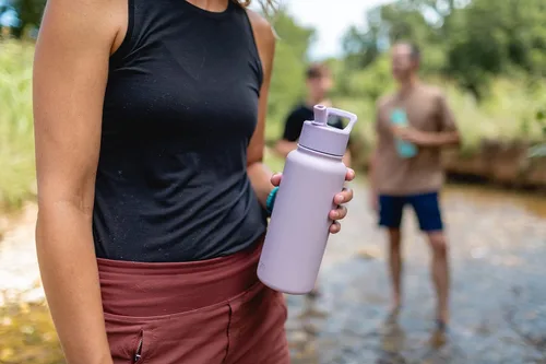 Miniatura 2 de Simple Modern botella de agua reutilizable con tapa para beber y con pajilla, termo de acero inoxidable con aislamiento al vacío, para gimnasio