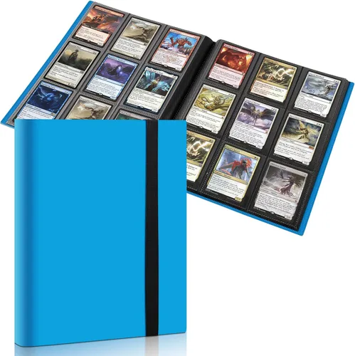 Miniatura 22 de Carpeta de tarjetas de 4 bolsillos para 160 fundas, carpeta de tarjetas Ablum para colección de tarjetas intercambiables para tarjetas deportivas