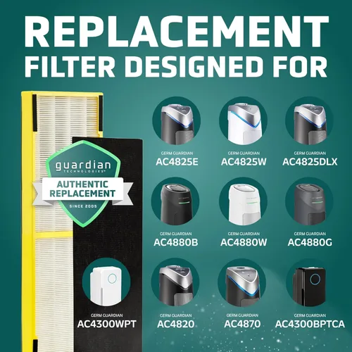 Miniatura 5 de GermGuardian Filter B True HEPA Pure - Filtro purificador de aire auténtico, elimina el 99.97% de los contaminantes, humo de incendios forestales