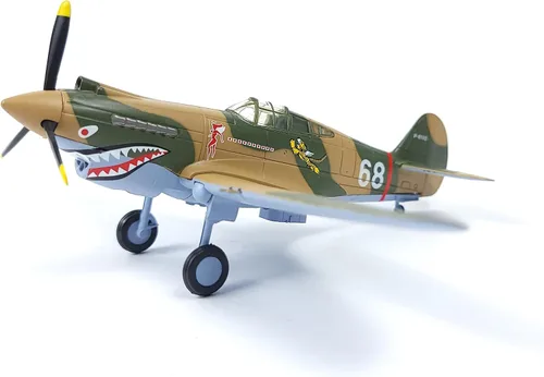 Miniatura 4 de NUOTIE 1/72 P-40C War Hawk Flying Tigers Fighter Modelo Segunda Guerra Mundial Avión de Guerra Vintage Metal Fundido a Presión Avión Militar