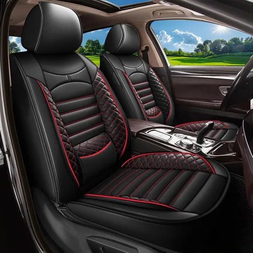 Miniatura 22 de Fundas de asiento de auto para Ford Fusion 2010-2020: juego completo de fundas protectoras de asiento impermeables de piel sintética compatible