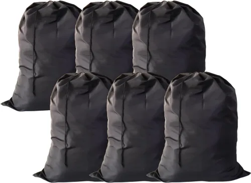 Paquete de 6 bolsas de lavandería extra grandes, bolsas de lavandería de viaje con cierre de cordón, 30 x 40 pulgadas, para residentes de la