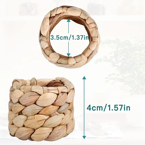 Miniatura 2 de Juego de 8 servilleteros de primavera, servilletas rústicas hechas a mano, decoración de mesa de primavera, servilletas de granja para Pascua