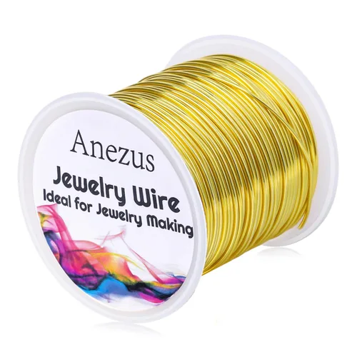 Miniatura 11 de Anezus anezus - Alambre de joyería de calibre 18 para hacer joyas, alambre de cobre resistente al deslustre, para suministros de fabricación