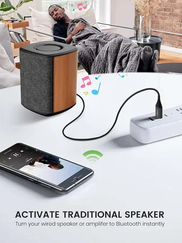 Miniatura 3 de HVMLAK Adaptador auxiliar Bluetooth 5.2 para automóvil, conector USB de 0.138 in, llamada manos libres, transmisión de música para camiones