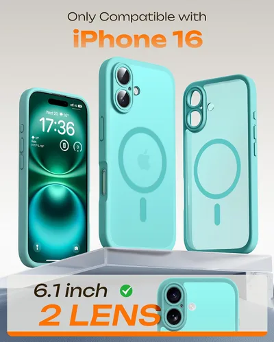 Miniatura 616 de TOCOL Funda para iPhone 11, compatible con Magsafe, protección completa de cámara, imanes integrados, protección contra caídas, funda translúcida