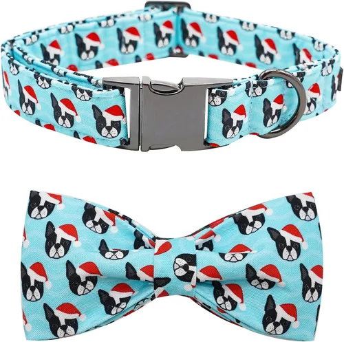Miniatura 35 de Collar para perros - Rugby con flores Collar para mascotas con lazos para perros Corbatin para mascotas Collar para perros ajustable Collar