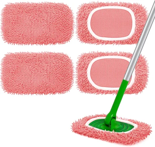 Miniatura 14 de Almohadillas húmedas reutilizables de repuesto para trapeador Swiffer Sweeper – Paños de barrido seco y paños húmedos para limpieza del hogar