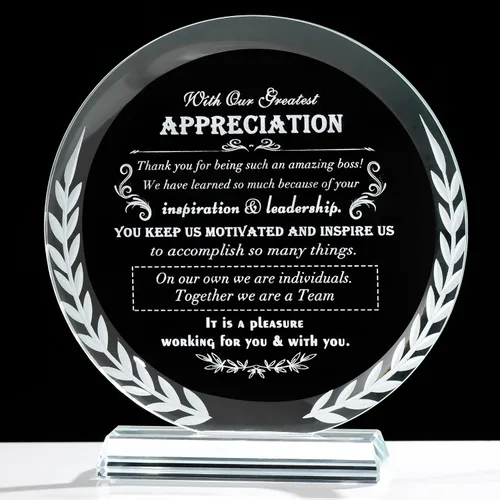 Miniatura 8 de Regalos para Mujer Jefa – Excelentes Regalos del Día Nacional del Jefe para la Mejor Jefa, Decoración de Escritorio, Pisapapeles, Regalo para Jefa