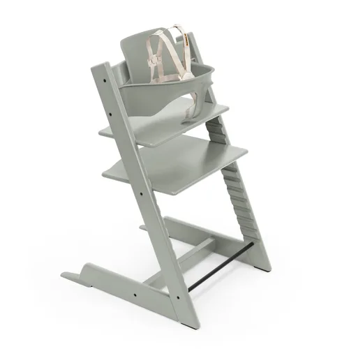 Miniatura 8 de Stokke - Silla alta Tripp Trapp 2, Whitewash - Incluye silla + juego de bebé con arnés extraíble para niños de 6 a 36 meses - Ajustable, ergonómica