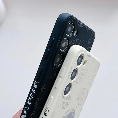 Miniatura 83 de Yonds Queen para Samsung Galaxy S21 Funda Linda, Diseño de Astronauta de Dibujos Animados, Espacio, Luna, Cohete, Elegante Cubierta Amortiguadora