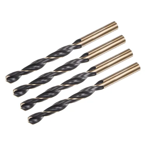 Miniatura 46 de uxcell Brocas Jobber de 0.118 in (0,118 pulgadas) de nitruro negro y oro recubierto de titanio M2 de alta velocidad (HSS) Brocas helicoidales