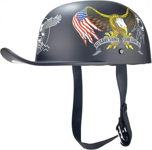 Miniatura 8 de Gorra de béisbol retro, casco de apertura de moda, medio casco de motocicleta, adecuado para hombres y mujeres adultos, para ayudar a los cruceros a