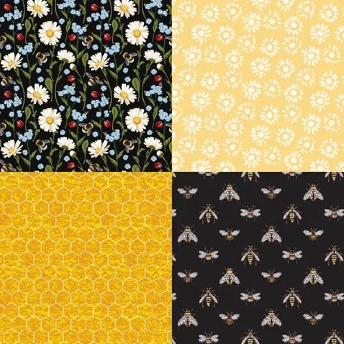 Miniatura 3 de Bloc de recortes de flores de abeja de miel, 24 hojas de 6 x 6 pulgadas, hojas de manualidades de un solo lado para hacer tarjetas, diarios