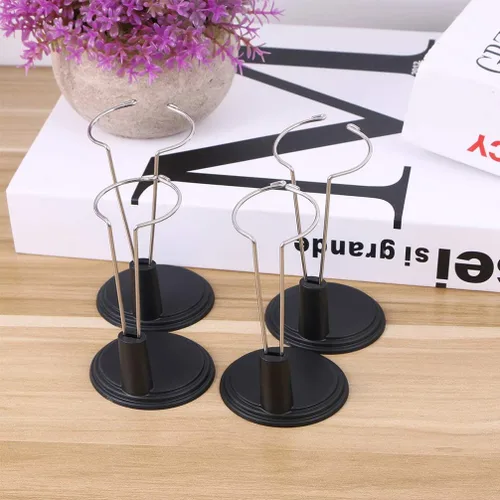 Miniatura 7 de 6 soportes de muñeca para muñeca, soporte de oso de peluche para muñeca de 5.9 in, color negro
