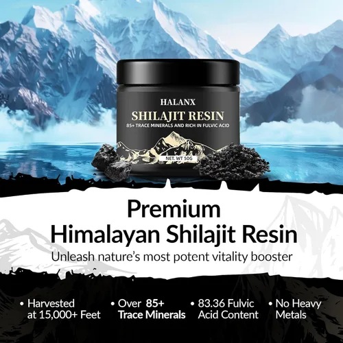 Miniatura 2 de HALANX Resina Shilajit pura del Himalaya – 1.76 onzas de suplementos herbales Shilajit con más de 85 minerales traza 75% + ácido fúlvico Shilajitt