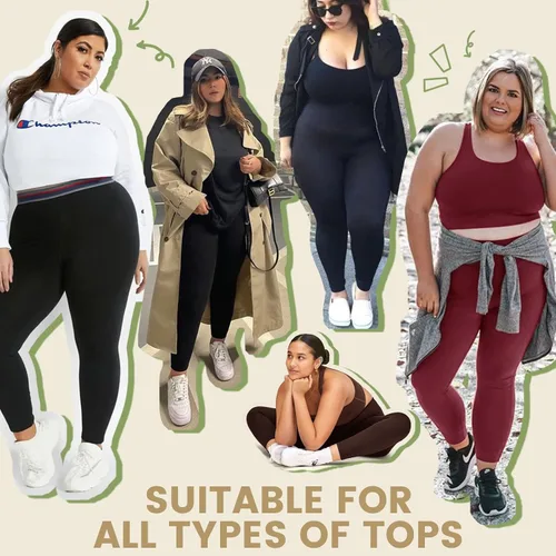 Miniatura 3 de HLTPRO Paquete de 3 leggings de talla grande con bolsillos para mujer, color negro, cintura alta, control de abdomen, pantalones de yoga suaves