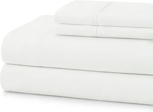 Miniatura 4 de Sábanas de tamaño Queen 100% algodón, hechas en Egipto, suaves de 600 hilos para colchón de cama tamaño Queen, juego de sábanas y fundas de Blanco
