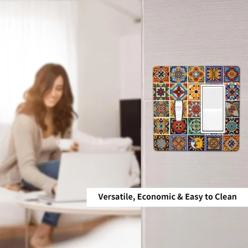 Miniatura 386 de Placa Decorativa de Pared de Granja Rústica con Cuerno de Madera para Puerta de Granero 1 Banda Duplex Cubiertas de Toma Eléctrica Soltera