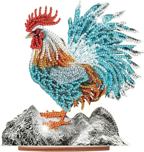 Miniatura 9 de Kits de adornos de escritorio de pintura de diamante para adultos, ángel mamá, sosteniendo bebé, arte de diamante por números, decoraciones