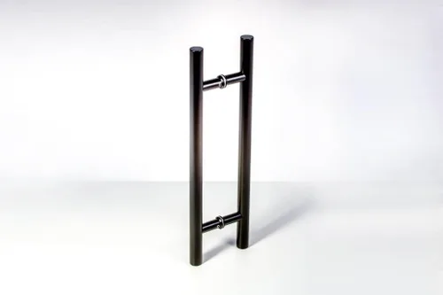 Miniatura 3 de Moderno Contemporáneo Barra de forma redonda Escalera, Puerta de acero inoxidable Tira de regadera de cristal, Entrada de granero Interior exterior