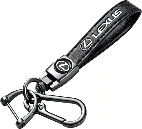 Miniatura 11 de Llavero de cuero genuino para llavero llavero para hombres y accesorios Woean negro, Negro 01
