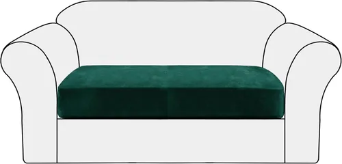 Miniatura 22 de Fundas elásticas de cojín para sofá, fundas de cojín de terciopelo suave, fundas de cojín para la espalda, protector de muebles con parte inferior