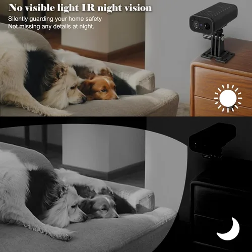 Miniatura 8 de W9 Mini Cámara Impermeable para Cada Rincón, Duración de Batería Sin Cables a Juego, Cámaras de Seguridad Inteligentes Compactas para Hogar 4K