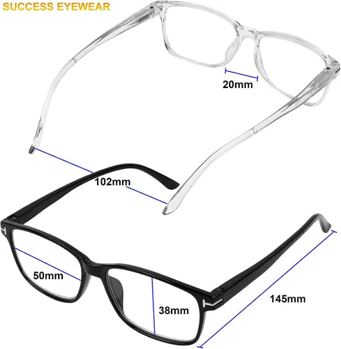Miniatura 3 de Success Eyewear Computer Glasses 2 Pk Anti Glare Reflection Classic Reading Glasses for Men and Women